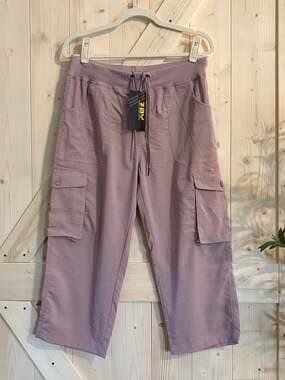 OUTDOORSPORTS LARGE NWTCargo Capri Pants Drawstring Waist Multiple Pockets